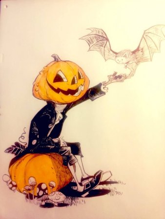 Тыквоголовый Джек Хэллоуин арт