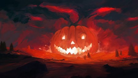 Хэллоуинская тыква аниме