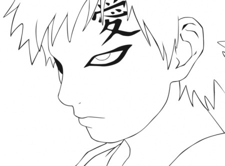 Раскраски Наруто Гаара