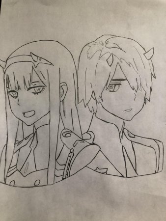 Хиро Хиро аниме карандашом