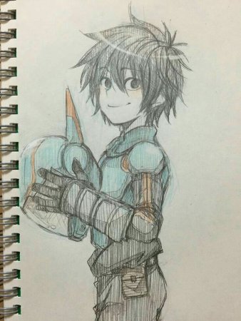 Город героев Хиро аниме нарисовать