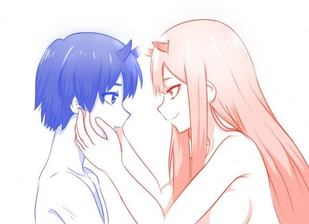 Zero two и Хиро с рожками