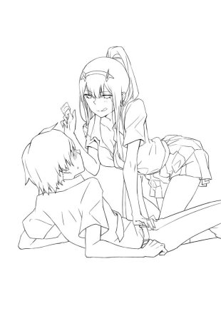 Раскраски аниме 02 и Хиро