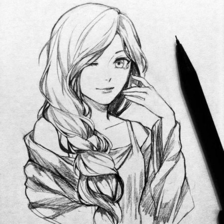 Девушка рисунок