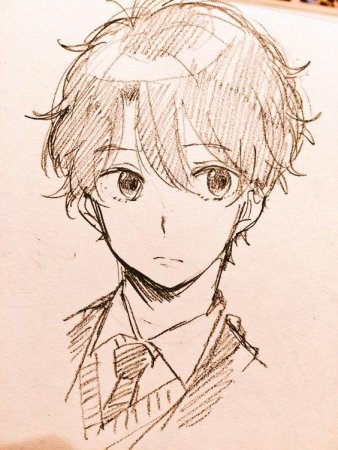 Скетчи аниме мальчиков
