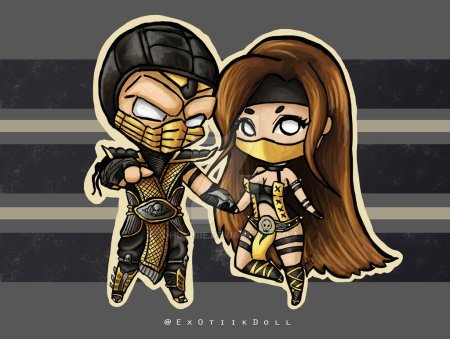 Чиби мортал комбат Скорпион