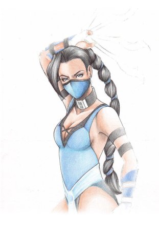 Китана мортал комбат для срисовки