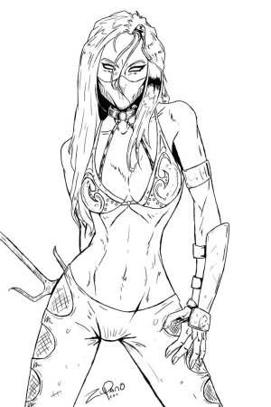 Раскраски мортал комбат Китана