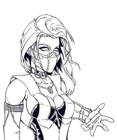 Раскраски мортал комбат Китана