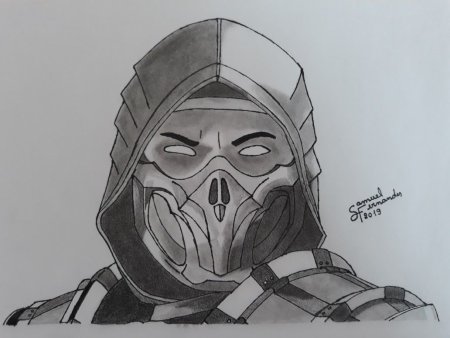 Скорпион мортал комбат рисунок