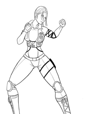 Раскраска мортал комбат Соня