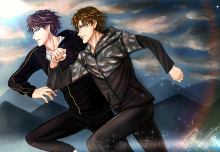 Аниме парень бежит