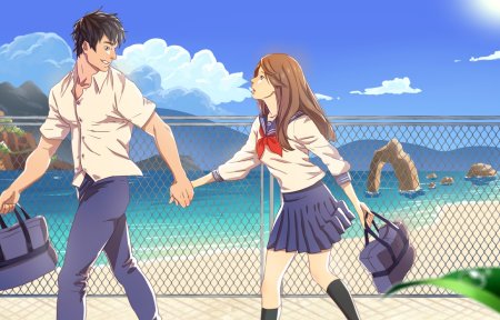 Аниме мальчик бежит