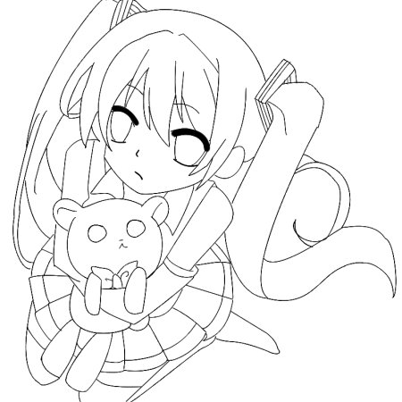Раскраски аниме Хатсуне Мику