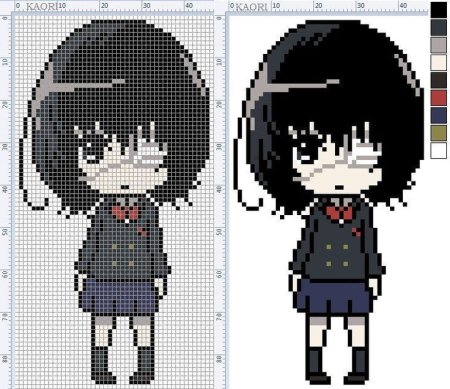 Вышивка крестом аниме