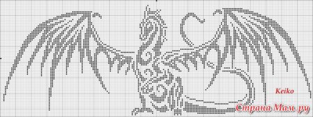 Схема вышивки крестом дракон