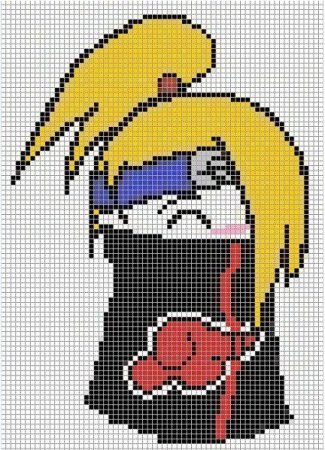 Дейдара пиксель арт