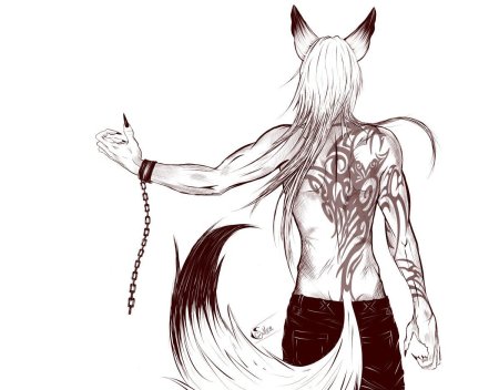 Кицунэ демон парень