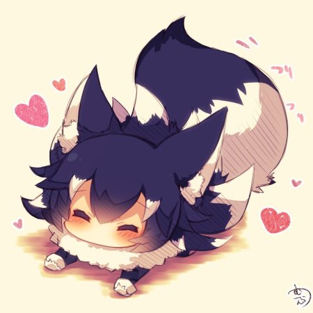 Чиби неко волк