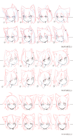 Уши кошки референс