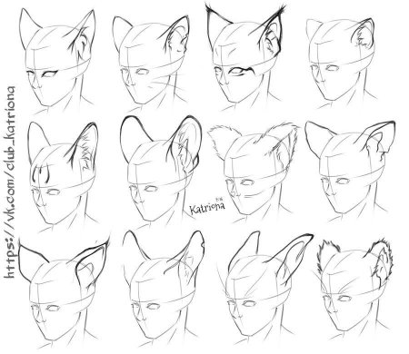 Уши кота референс