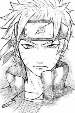 Аниме Наруто для срисовки Наруто