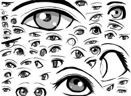 Удивлённые глаза аниме