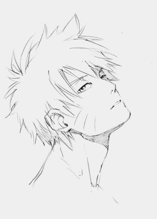 Аниме рисунки карандашом парни Наруто