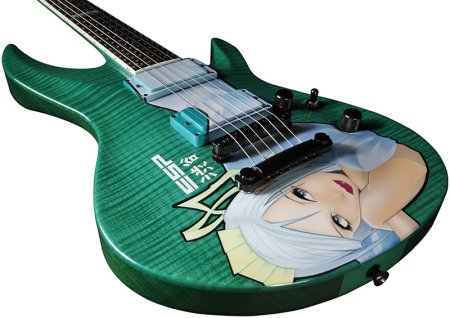 Гитара с рисунком аниме