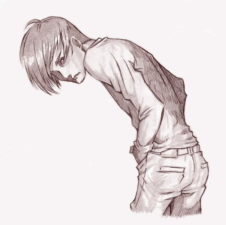 Парень рисунок