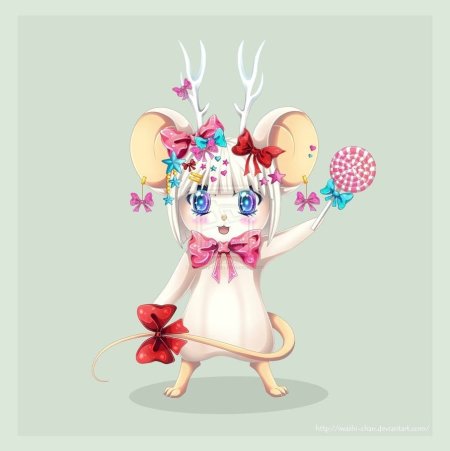 Мышь в костюме арт