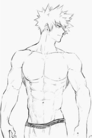 Торс карандашом аниме
