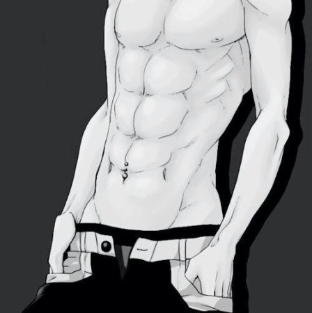 Аниме парни с прессом