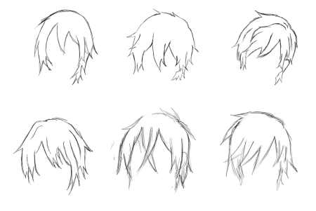 Рисунки аниме волосы мальчиков (54 фото)