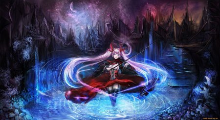 Аниме девочка магия