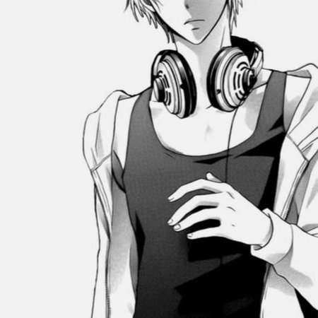 Парень в наушниках арт