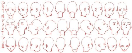 Ракурс головы референс аниме