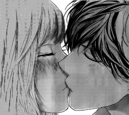 Аниме поцелуй с языком