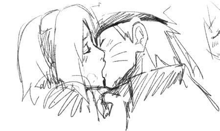 Поцелуй с языком арт