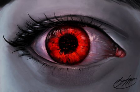 Красные глаза нарисованные