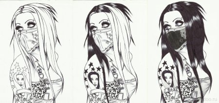 Аниме тату эскизы