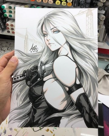 2b арт карандашом