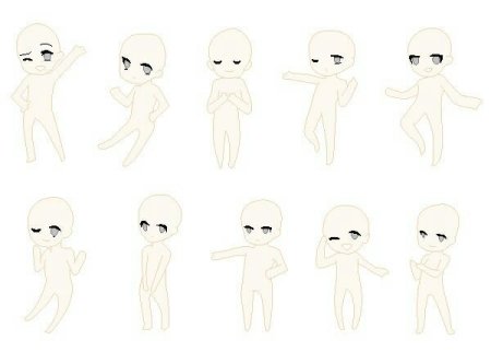 Манекены для рисования людей Чиби