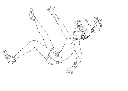 Позы для срисовки падает