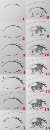 Аниме глаза для начинающих