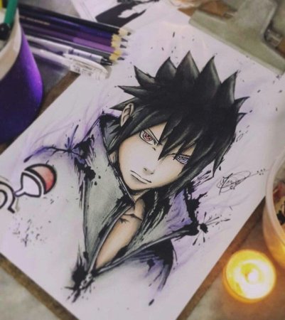 Саске Учиха Наброски