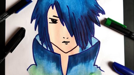 Саске фломастерами