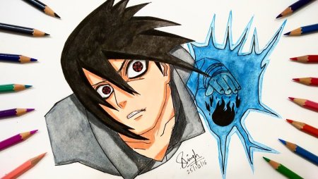 Саске Чидори маркерами