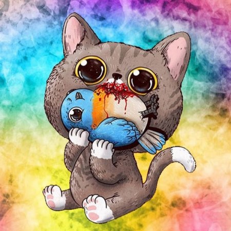 Милый мультяшный кот