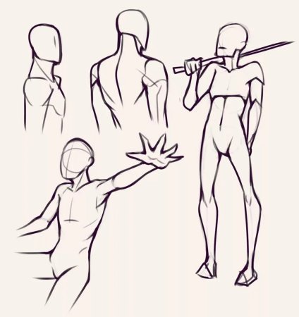 Референсы сзади парень